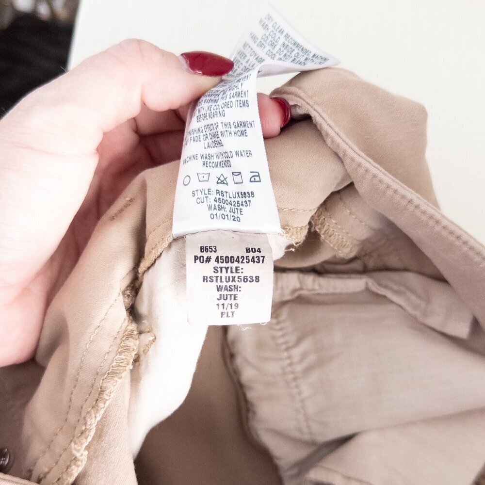 $340 Joe's Women's Beige High Waist Crop Stretch Casual Trousers Pants Size 28 - Picture 9 of 10